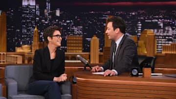 NEW YORK, NY - MARCH 15: Rachel Maddow Visits "The Tonight Show Starring Jimmy Fallon" at Rockefeller Center on March 15, 2017 in New York City. (Photo by Theo Wargo/Getty Images for NBC)
