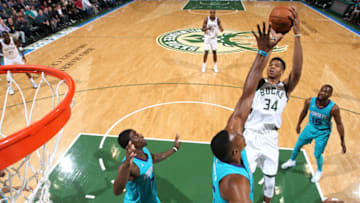 MILWAUKEE, WI - OCTOBER 23: Giannis Antetokounmpo