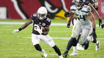 Arizona Cardinals running back Chase Edmonds (Photo by Billy Hardiman-USA TODAY Sports)