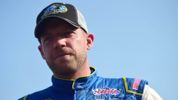 JOLIET, IL - SEPTEMBER 15: Regan Smith, driver of the #92 BTS Tire & Wheel/Advance Auto Parts Ford, looks on during qualifying for the NASCAR Camping World Truck Series TheHouse.com 225 at Chicagoland Speedway on September 15, 2017 in Joliet, Illinois. (Photo by Jared C. Tilton/Getty Images)