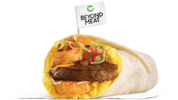 Photo: Carl's Jr. Beyond Sausage Burrito.. Image Courtesy Carl's Jr.
