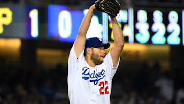 LOS ANGELES, CA - APRIL 27: Clayton Kershaw #22 of the Los Angeles Dodgers pitches in the seventh inning of the game against the Pittsburgh Pirates at Dodger Stadium on April 27, 2019 in Los Angeles, California. (Photo by Jayne Kamin-Oncea/Getty Images)
