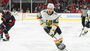 Vegas Golden Knights center Chandler Stephenson (20) (Mandatory Credit: James Guillory-USA TODAY Sports)