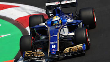 MEXICO CITY, MEXICO - OCTOBER 27: Marcus Ericsson of Sweden driving the (9) Sauber F1 Team Sauber C36 Ferrari on track during practice for the Formula One Grand Prix of Mexico at Autodromo Hermanos Rodriguez on October 27, 2017 in Mexico City, Mexico. (Photo by Mark Thompson/Getty Images)