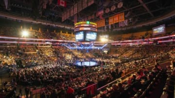 Jan 17, 2016; Boston, MA, USA; A general view of UFC Fight Night at the TD Garden. Mandatory Credit: Brian Fluharty-USA TODAY Sports
