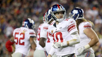 LANDOVER, MD - NOVEMBER 23: Quarterback Eli Manning (Photo by Rob Carr/Getty Images)