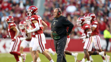 Sam PIttman, Arkansas football (Nelson Chenault-USA TODAY Sports)