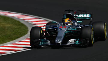 BUDAPEST, HUNGARY - JULY 29: Lewis Hamilton of Great Britain driving the (44) Mercedes AMG Petronas F1 Team Mercedes F1 WO8 on track during final practice for the Formula One Grand Prix of Hungary at Hungaroring on July 29, 2017 in Budapest, Hungary. (Photo by Dan Mullan/Getty Images)