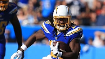 CARSON, CA - DECEMBER 03: Melvin Gordon #28 of the Los Angeles Chargers runs the ball down field during the first quarter of the game against the Cleveland Browns at StubHub Center on December 3, 2017 in Carson, California. (Photo by Sean M. Haffey/Getty Images)