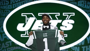 Apr 28, 2016; Chicago, IL, USA; Darron Lee (Ohio State) after being selected by the New York Jets as the number twenty overall pick in the first round of the 2016 NFL Draft at Auditorium Theatre. Mandatory Credit: Kamil Krzaczynski-USA TODAY Sports