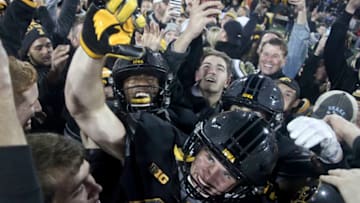 IOWA CITY, IOWA- NOVEMBER 04: Fullback Drake Kulick