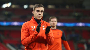 LONDON, ENGLAND - DECEMBER 07: Harry Winks of Tottenham Hotspur shows appreciation to the fans while warming up during the UEFA Champions League Group E match between Tottenham Hotspur FC and PFC CSKA Moskva at Wembley Stadium on December 7, 2016 in London, England. (Photo by Julian Finney/Getty Images)