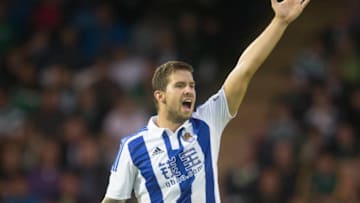 PAISLEY, SCOTLAND - JULY 10: Inigo Martinez of Real Sociedad at the Pre Season Friendly between Celtic and Real Sociedad at St Mirren Park on July 10th, 2015 in Paisley, Scotland. (Photo by Jeff Holmes/Getty Images)