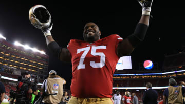 Laken Tomlinson #75 of the San Francisco 49ers (Photo by Daniel Shirey/Getty Images)