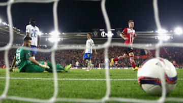 SOUTHAMPTON, ENGLAND - SEPTEMBER 15: Jay Rodriguez of Southampton celebrates after scoring their third during the UEFA Europa League Group K match between Southampton FC and AC Sparta Praha at St Mary's Stadium on September 15, 2016 in Southampton, England. (Photo by Warren Little/Getty Images)