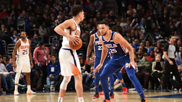 Phoenix Suns Devin Booker Ben Simmons (Photo by David Dow/NBAE via Getty Images)
