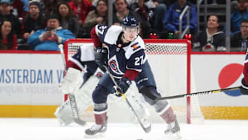 DENVER, CO - DECEMBER 29: Ryan Graves #27 of the Colorado Avalanche skates against the Chicago Blackhawks at the Pepsi Center on December 29, 2018 in Denver, Colorado. The Blackhawks defeated the Avalanche 3-2 in overtime. (Photo by Michael Martin/NHLI via Getty Images)"n