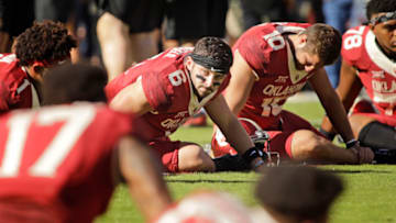 NORMAN, OK - OCTOBER 07: Quarterback Baker Mayfield