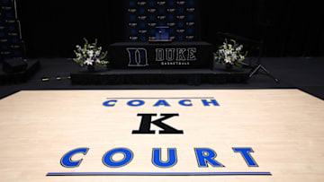 The Duke basketball court (Photo by Grant Halverson/Getty Images)
