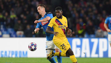 Samuel Umtiti of FC Bardcelona. (Photo by Francesco Pecoraro/Getty Images)