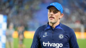Jul 20, 2022; Charlotte, North Carolina, USA; Chelsea head coach Thomas Tuchel walks back to the locker room after losing in penalty kicks to Charlotte FC at Bank of America Stadium. Mandatory Credit: Jim Dedmon-USA TODAY Sports