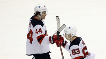 New Jersey Devils left wing Miles Wood (44): (Charles LeClaire-USA TODAY Sports)