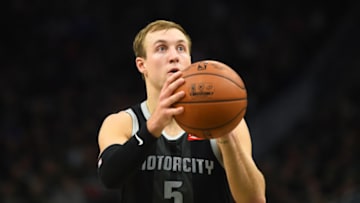 Detroit Pistons guard Luke Kennard (Photo by Stacy Revere/Getty Images)