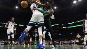 A mock trade proposal from NBA Analysis Network would see the Boston Celtics erroneously deal Jaylen Brown for an injured star big man Mandatory Credit: Winslow Townson-USA TODAY Sports