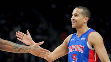 Frank Jackson #5 of the Detroit Pistons (Photo by Nic Antaya/Getty Images)