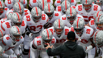 The Ohio State Buckeyes do â€œQuick Calsâ€ before a NCAA Division I football game between the Michigan State Spartans and the Ohio State Buckeyes on Saturday, Dec. 5, 2020 at Spartan Stadium in East Lansing, Michigan.Cfb Ohio State Buckeyes At Michigan State Spartans