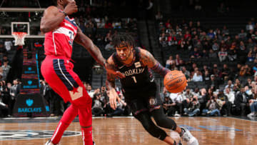 Brooklyn Nets D'Angelo Russell. Mandatory Copyright Notice: Copyright 2018 NBAE (Photo by Ned Dishman/NBAE via Getty Images)