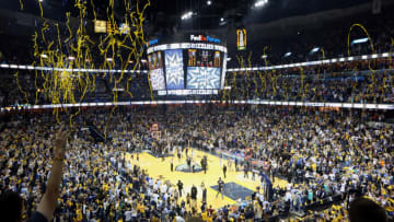 MEMPHIS, TN - APRIL 22: Memphis Grizzlies fans cheer for their team in Game Four of the Eastern Conference Quarterfinals against the San Antonio Spurs during the 2017 NBA Playoffs at the FedEx Forum on April 22, 2017 NOTE TO USER: User expressly acknowledges and agrees that, by downloading and or using this photograph, User is consenting to the terms and conditions of the Getty Images License Agreement. Mandatory Copyright Notice: Copyright 2017 NBAE (Photo by Karen Pulfer Focht/NBAE via Getty Images)