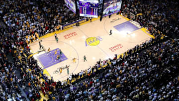 LOS ANGELES, CA - JUNE 17: A general view of the final shot of the Boston Celtics during their loss to the Los Angeles Lakers in Game Seven of the 2010 NBA Finals at Staples Center on June 17, 2010 in Los Angeles, California. NOTE TO USER: User expressly acknowledges and agrees that, by downloading and/or using this Photograph, user is consenting to the terms and conditions of the Getty Images License Agreement. (Photo by Christian Petersen/Getty Images)
