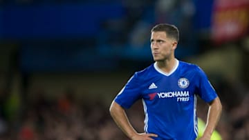 LONDON, ENGLAND - SEPTEMBER 16: Chelsea's Eden Hazard looking frustrated during the Premier League match between Chelsea and Liverpool at Stamford Bridge on September 16, 2016 in London, England. (Photo by Craig Mercer/CameraSport via Getty Images)