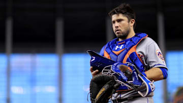 MIAMI, FL - SEPTEMBER 18: Travis d'Arnaud