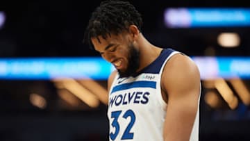 MINNEAPOLIS, MINNESOTA - NOVEMBER 20: Karl-Anthony Towns of the Minnesota Timberwolves. (Photo by Hannah Foslien/Getty Images)