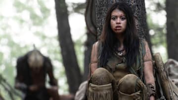 The Predator (Dane DiLiegro) and Naru (Amber Midthunder), shown. (Photo by David Bukach.)