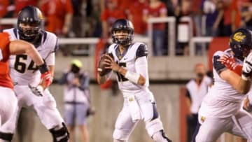 Oct 10, 2015; Salt Lake City, UT, USA; California Golden Bears quarterback Jared Goff (16) drops back to pass during the first half against the Utah Utes at Rice-Eccles Stadium. Utah won 30-24. Mandatory Credit: Russ Isabella-USA TODAY Sports