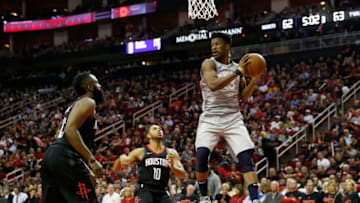 HOUSTON, TX - APRIL 15: Jimmy Butler #23 of the Minnesota Timberwolves (Photo by Tim Warner/Getty Images)