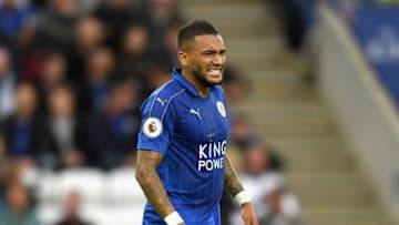 LEICESTER, ENGLAND - SEPTEMBER 17: Danny Simpson of Leicester City reacts during the Premier League match between Leicester City and Burnley at The King Power Stadium on September 17, 2016 in Leicester, England. (Photo by Michael Regan/Getty Images)
