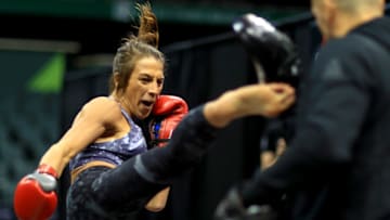 TAMPA, FLORIDA - OCTOBER 09: Joanna Jedrzejczyk works out ahead of a fight against Michelle Waterson on October 12th at Yuengling Center on October 09, 2019 in Tampa, Florida. (Photo by Mike Ehrmann/Zuffa LLC/Zuffa LLC)