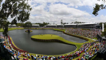 PONTE VEDRA BEACH, FL - MAY 13: A general view of the 17th hole during the third round of THE PLAYERS Championship on THE PLAYERS Stadium Course at TPC Sawgrass on May 13, 2017, in Ponte Vedra Beach . (Photo by Stan Badz/PGA TOUR)