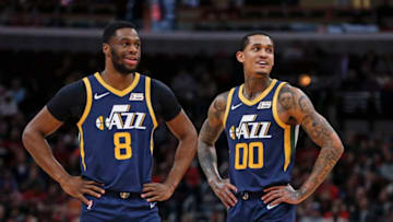 Emmanuel Mudiay, Jordan Clarkson, Utah Jazz. (Photo by Nuccio DiNuzzo/Getty Images)