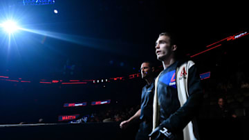 OKLAHOMA CITY, OK - JUNE 25: Tony Martin prepares to enter the Octagon prior to his lightweight bout against Johnny Case during the UFC Fight Night event at the Chesapeake Energy Arena on June 25, 2017 in Oklahoma City, Oklahoma. (Photo by Brandon Magnus/Zuffa LLC/Zuffa LLC via Getty Images)