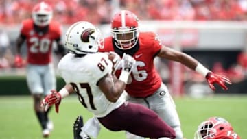 Sep 5, 2015; Athens, GA, USA; Louisiana Monroe Warhawks wide receiver Tre