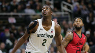 EAST LANSING, MI - DECEMBER 9: Jaren Jackson Jr. #2 of the Michigan State Spartans during game action against the Southern Utah Thunderbirds at Breslin Center on December 9, 2017 in East Lansing, Michigan. (Photo by Rey Del Rio/Getty Images)