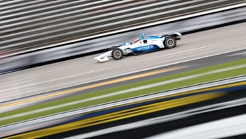 FORT WORTH, TEXAS - JUNE 06: Felix Rosenqvist of Sweden, driver of the #10 NTT Data Chip Ganassi Racing Honda (Photo by Chris Graythen/Getty Images)