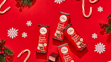 Clio Seasonal Peppermint & Gingerbread Greek Yogurt Bars. Image courtesy Clio