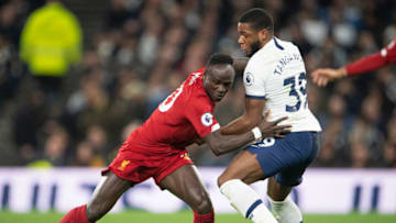 LONDON, ENGLAND - JANUARY 11: Japhet Tanganga of Tottenham Hotspur FC and Sadio Mané of Liverpool FC (Photo by Visionhaus)