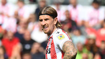STOKE ON TRENT, ENGLAND - AUGUST 06: Aden Flint of Stoke City during the Sky Bet Championship match between Stoke City and Blackpool at Bet365 Stadium on August 06, 2022 in Stoke on Trent, England. (Photo by Tony Marshall/Getty Images)